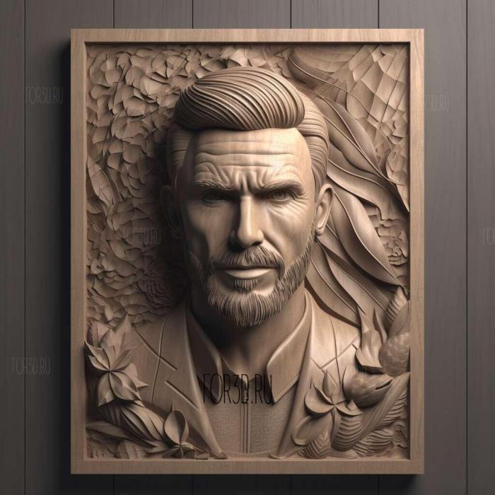 David Beckham 4 stl model for CNC